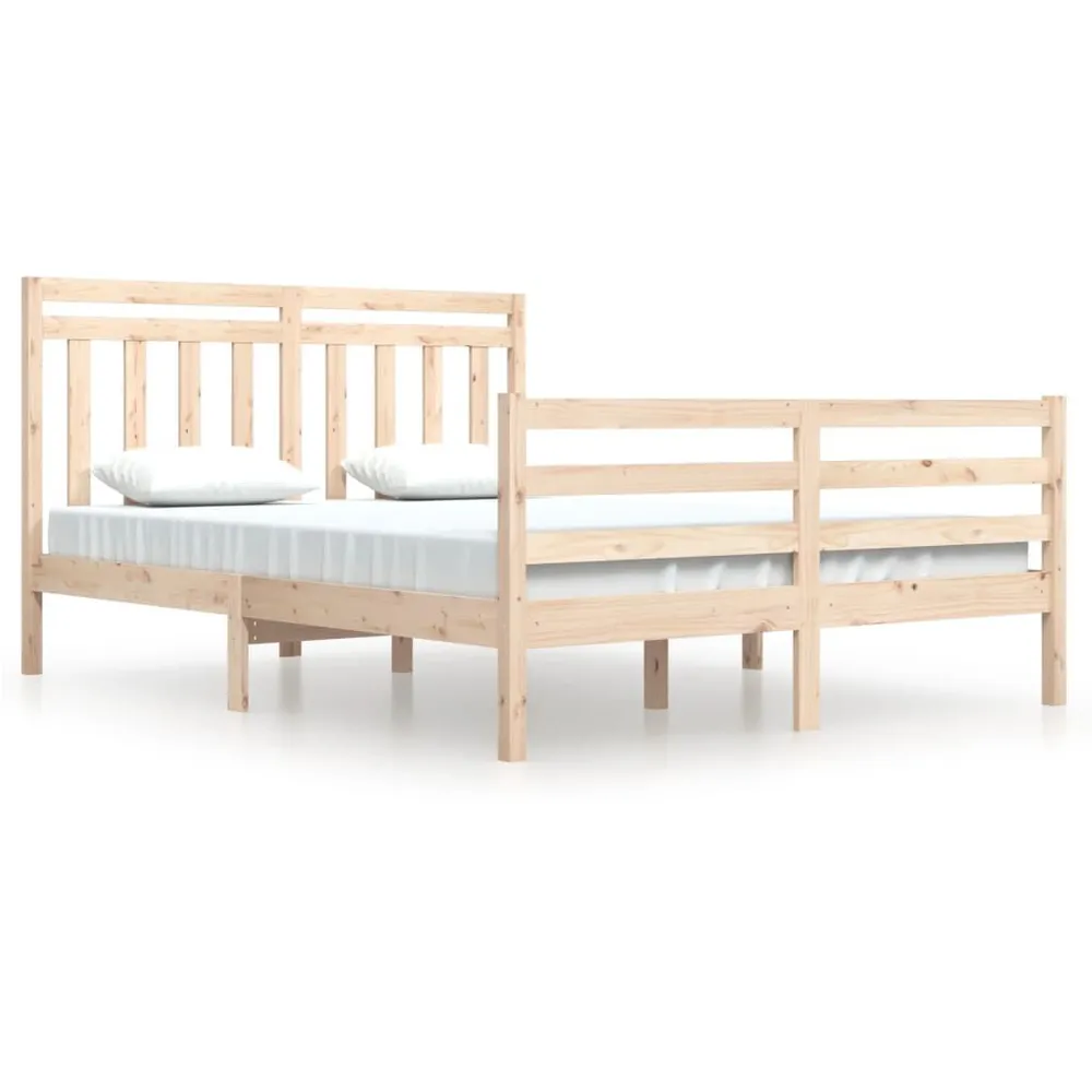 Estrutura de cama 140x200 cm madeira maciç