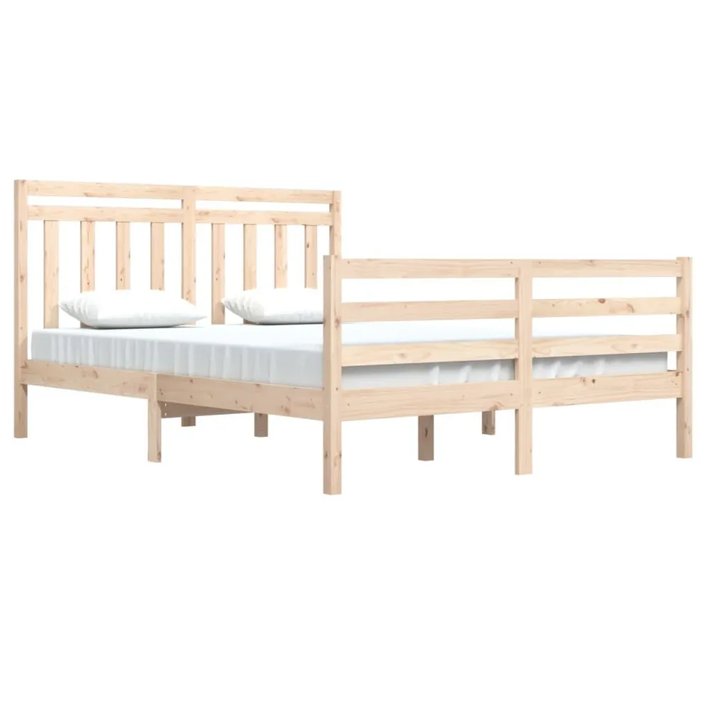 Estrutura de cama 140x200 cm madeira maciç