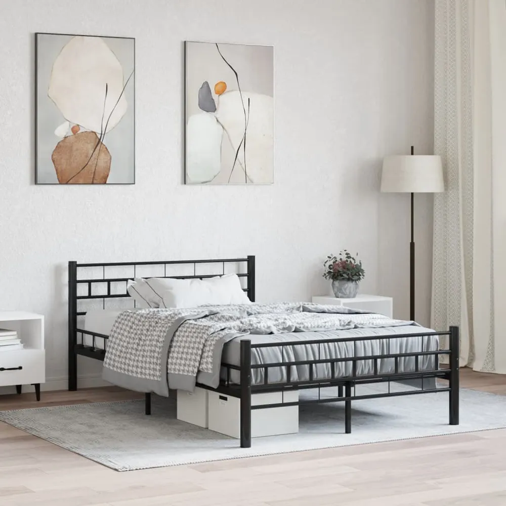 Estrutura de cama 140x200 cm ço preto
