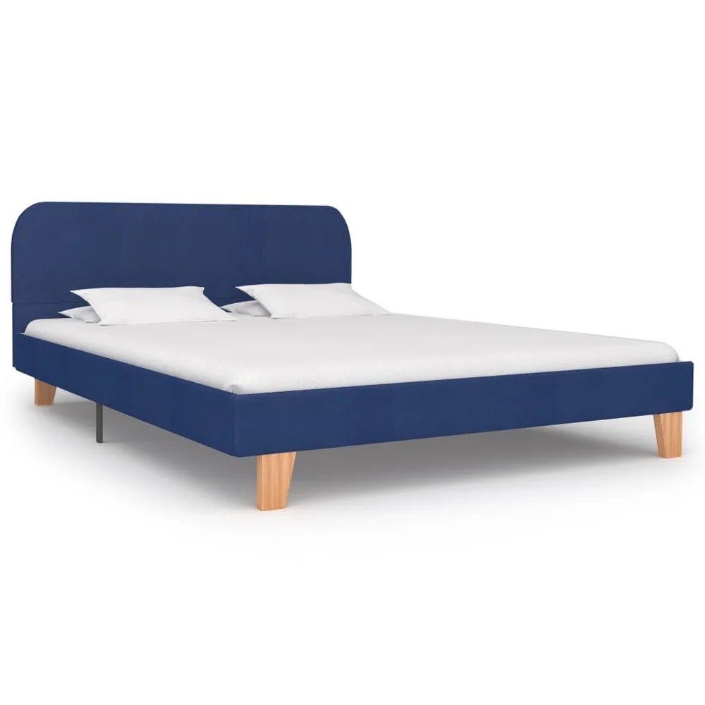 Estrutura de cama 140x200 cm tecido azul