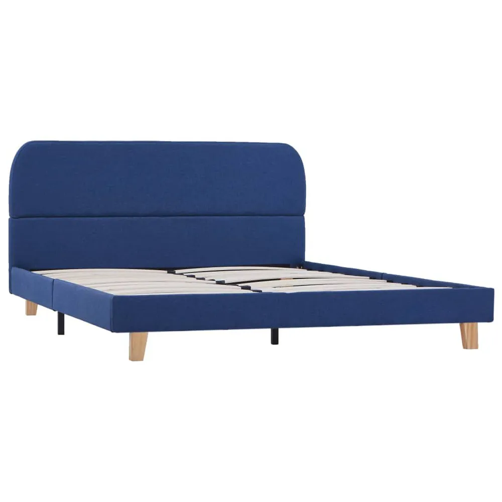 Estrutura de cama 140x200 cm tecido azul