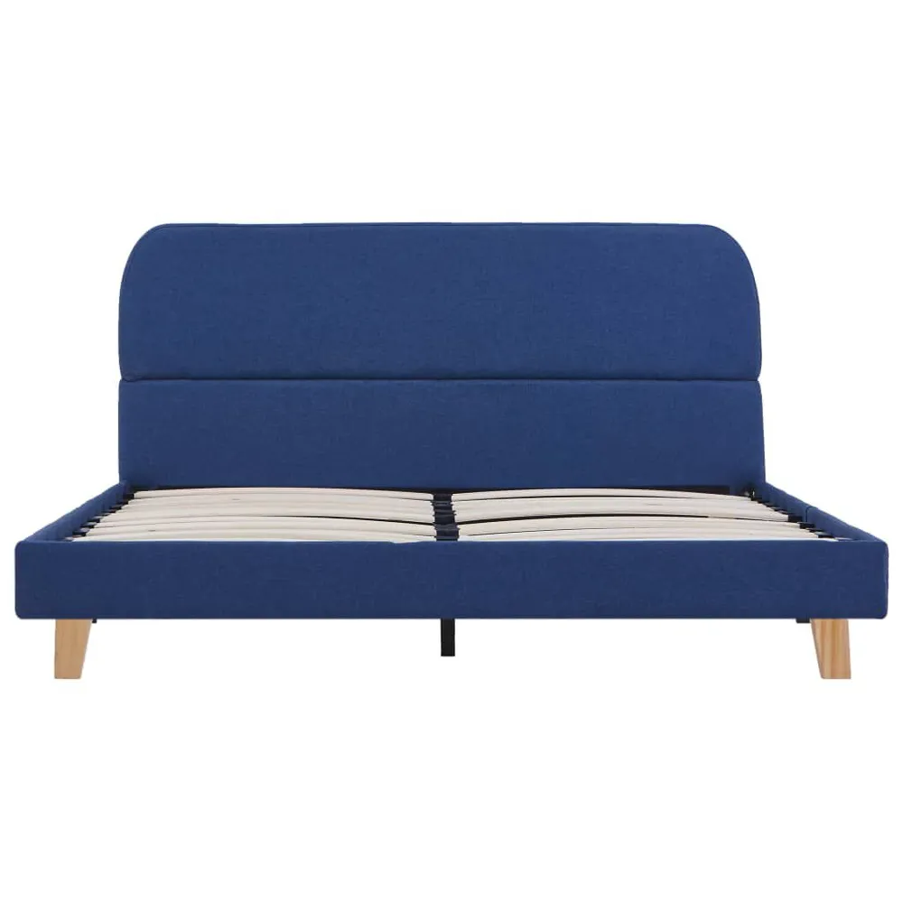 Estrutura de cama 140x200 cm tecido azul