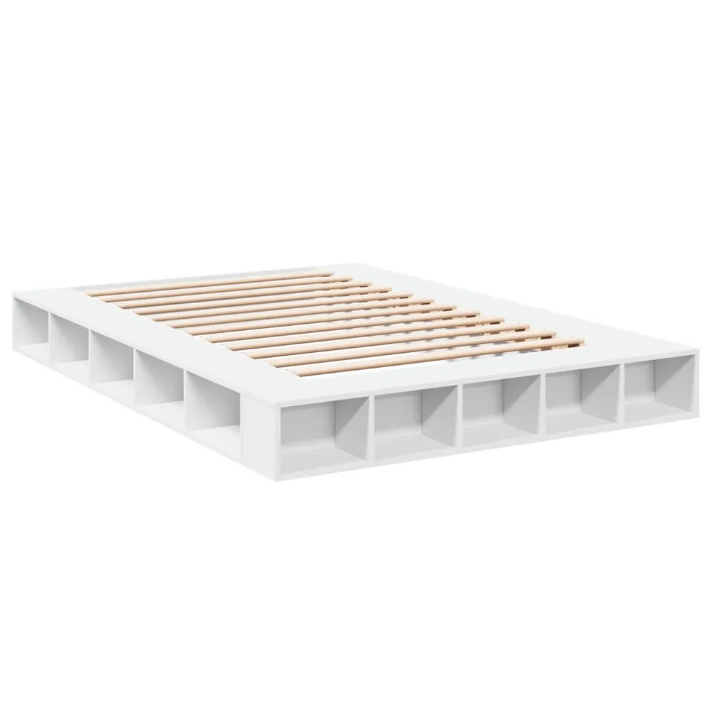 Estrutura de cama 150x200 cm derivados de madeira branco