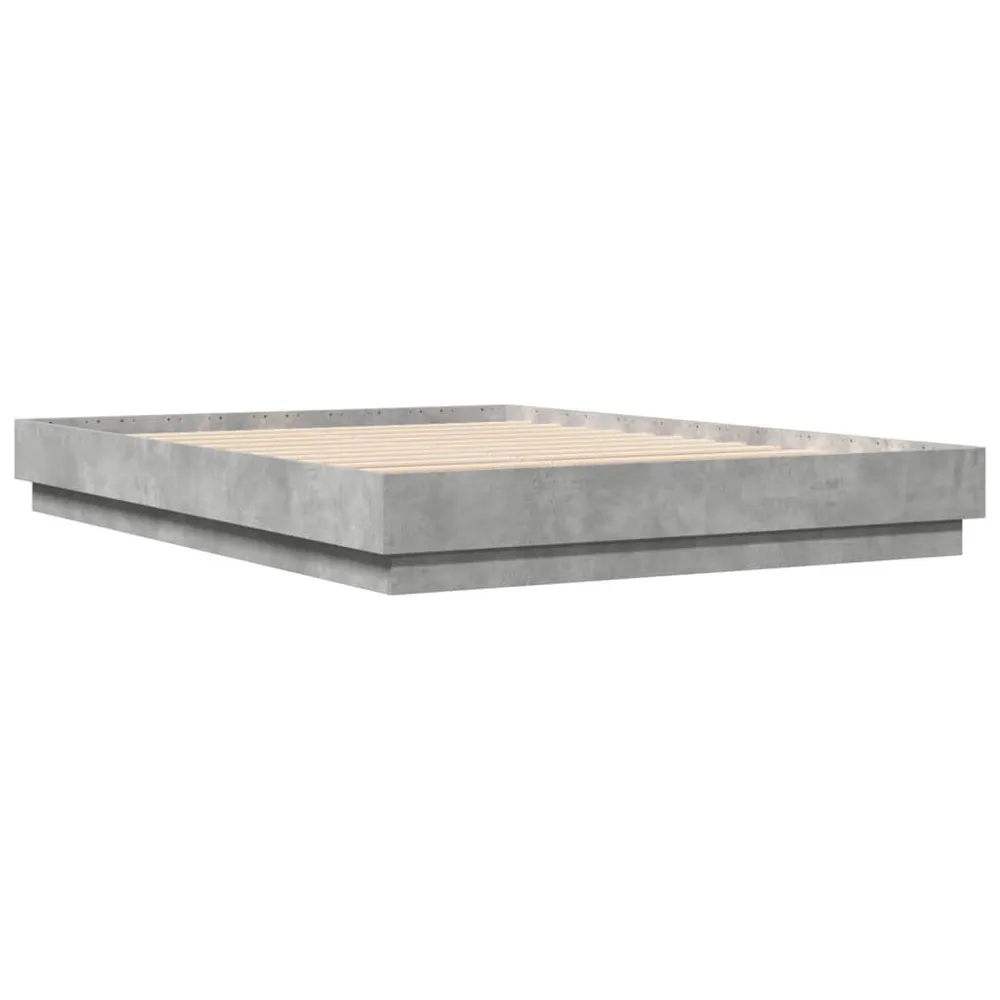 Estrutura de cama 150x200 cm derivados de madeira cinza cimento