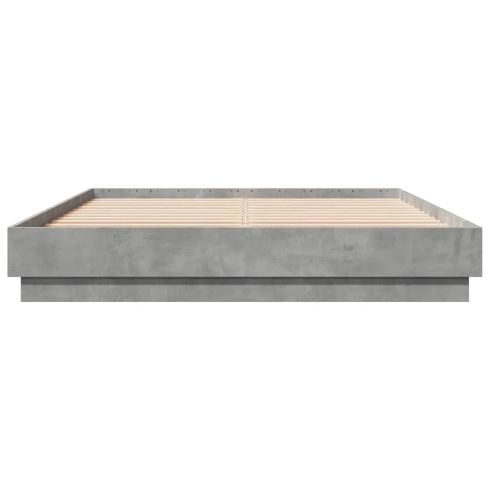 Estrutura de cama 150x200 cm derivados de madeira cinza cimento