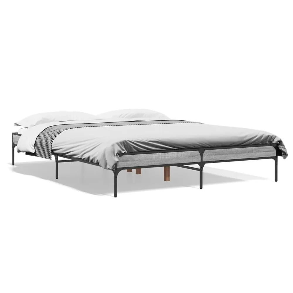 Estrutura de cama 160x200 cm derivados de madeira/metal