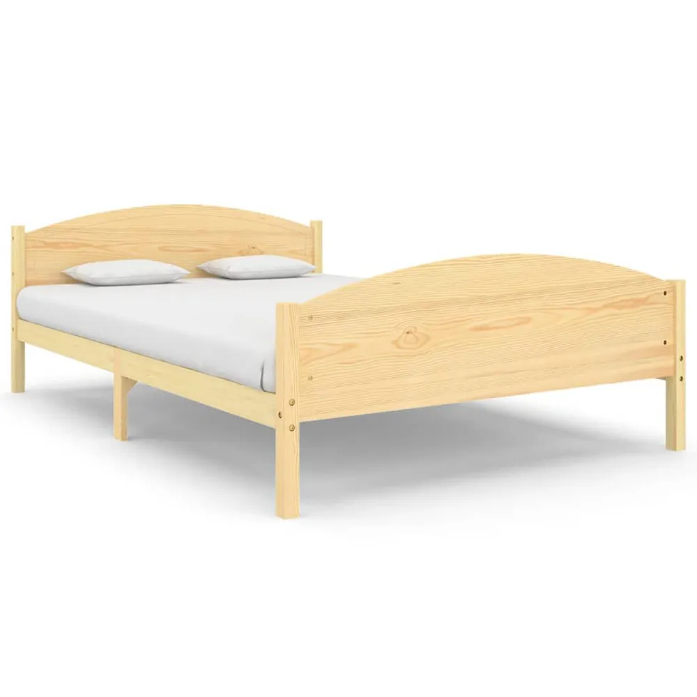 Estrutura de cama 160x200 cm madeira pinho maciço