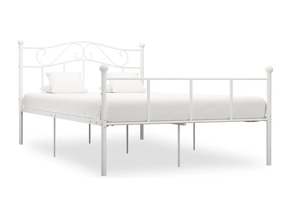 Estrutura de cama 160x200 cm metálico branco