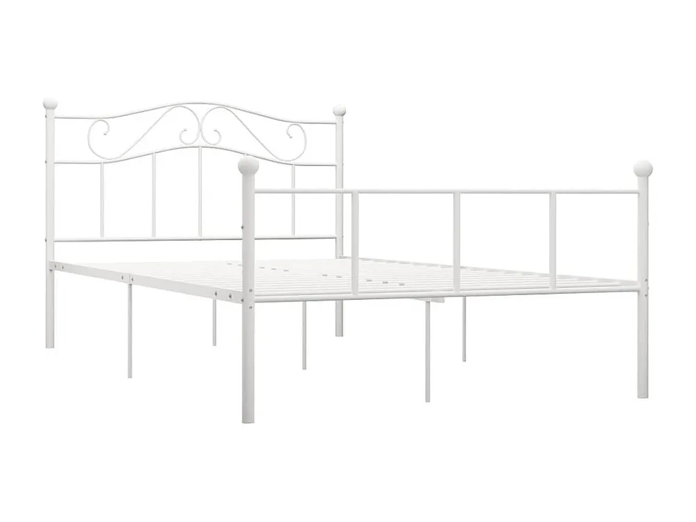 Estrutura de cama 160x200 cm metálico branco
