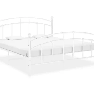 Estrutura de cama 160x200 cm metálico branco
