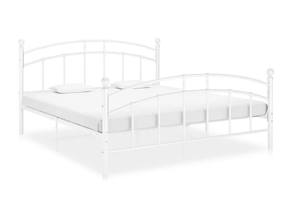 Estrutura de cama 160x200 cm metálico branco