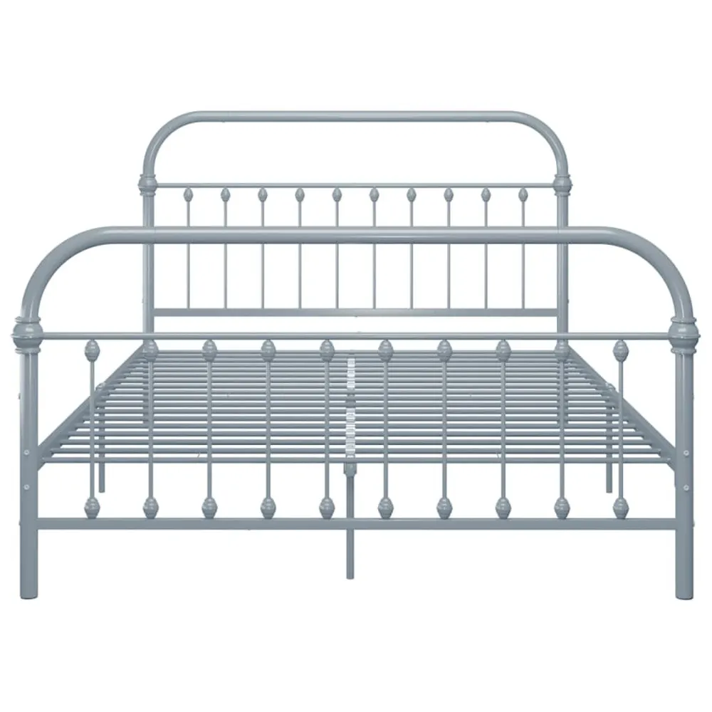 Estrutura de cama 160x200 cm metálico cinzento