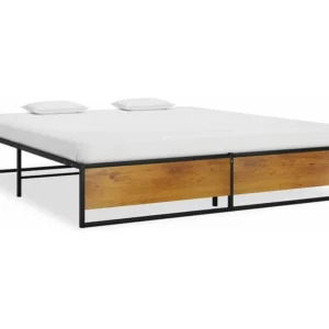 Estrutura de cama 160x200 cm metálico preto
