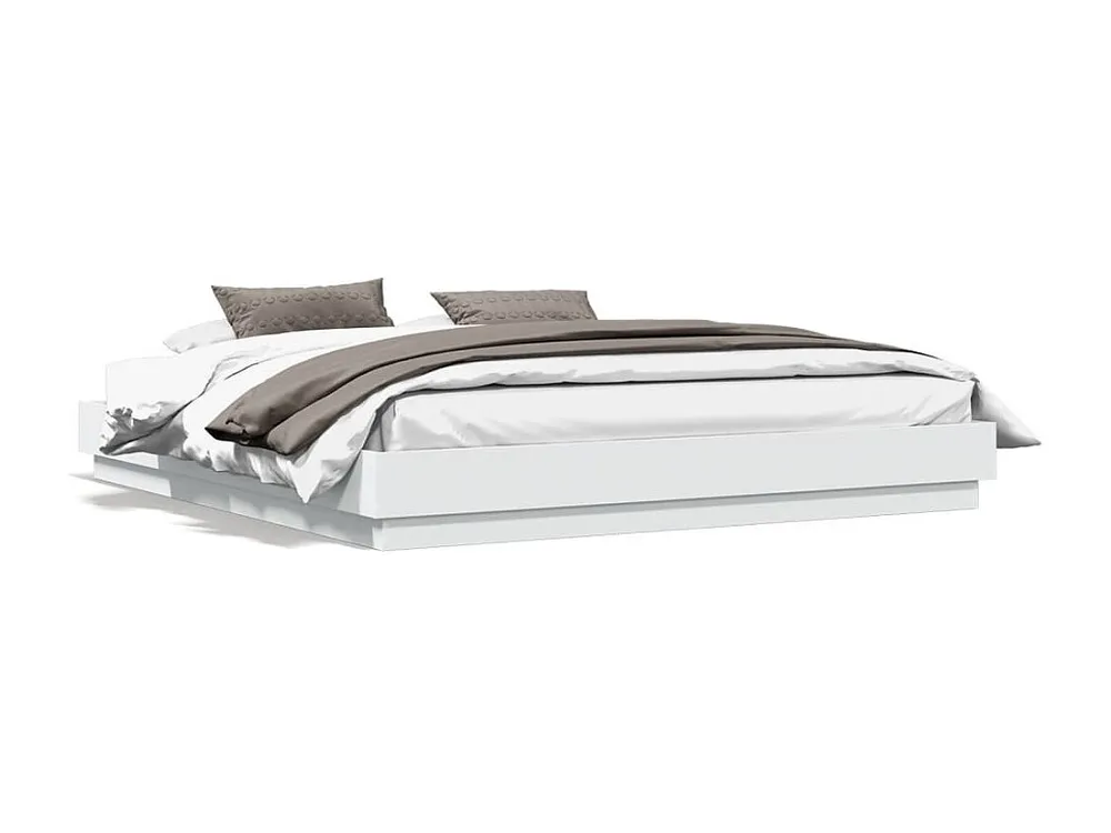 Estrutura de cama 180x200 cm derivados de madeira branco