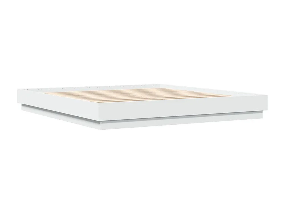 Estrutura de cama 180x200 cm derivados de madeira branco