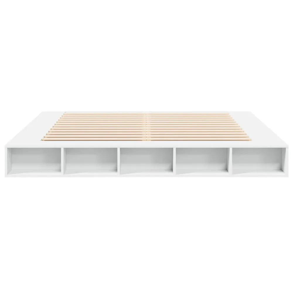 Estrutura de cama 180x200 cm derivados de madeira branco