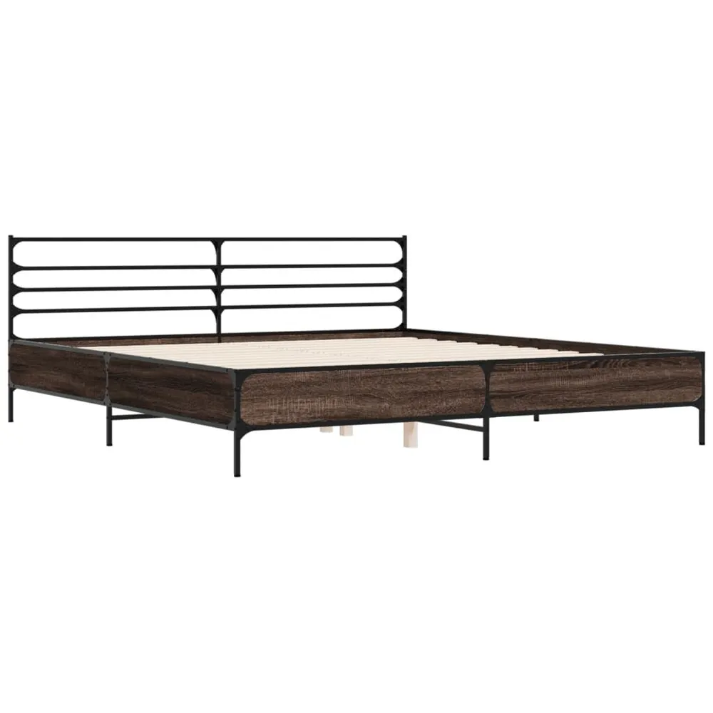 Estrutura de cama 180x200 cm derivados madeira/metal
