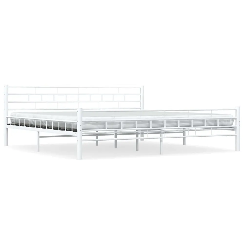 Estrutura de cama 180x200 cm metálico branco