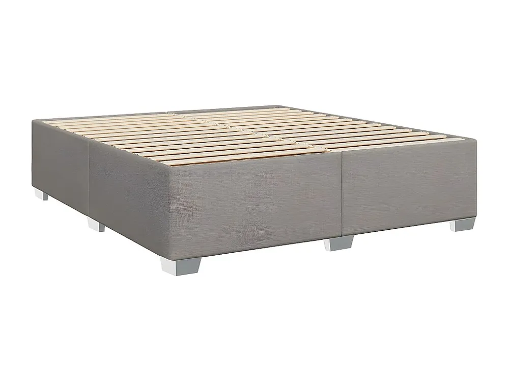 Estrutura de cama 180x200 cm tecido cinza-acastanhado