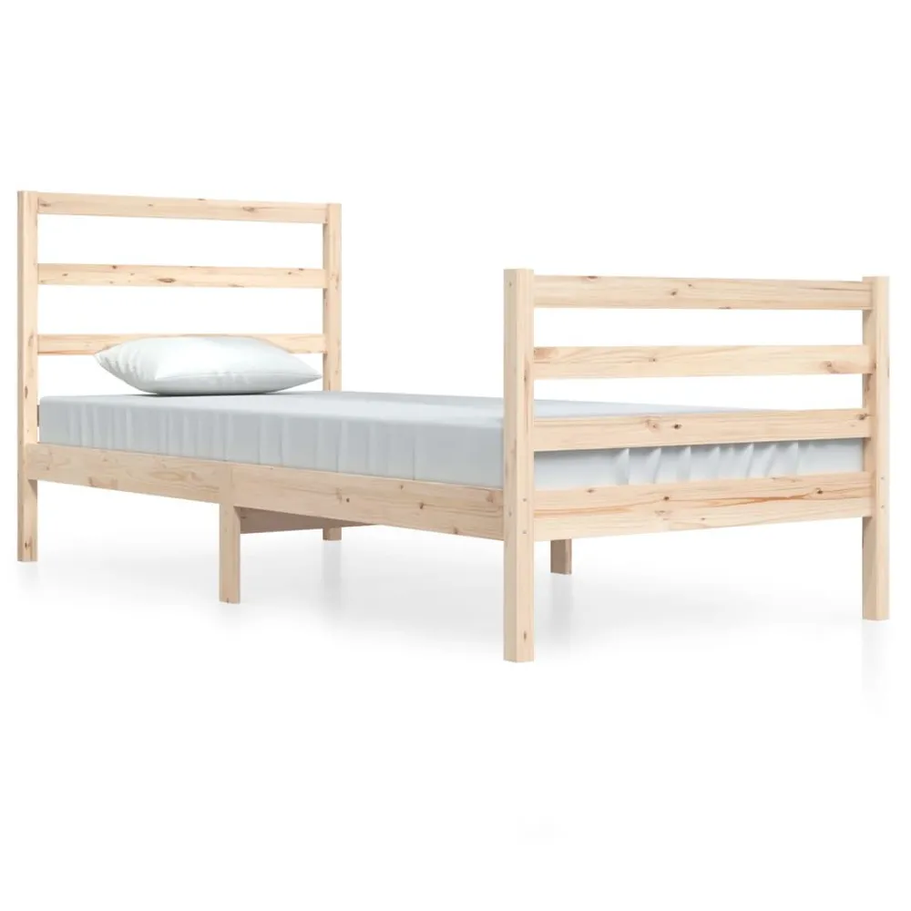 Estrutura de cama 90 x 200 cm madeira de pinho maciç