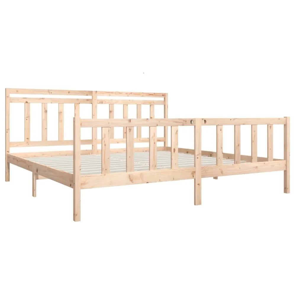 Estrutura de cama 200x200 cm madeira maciç