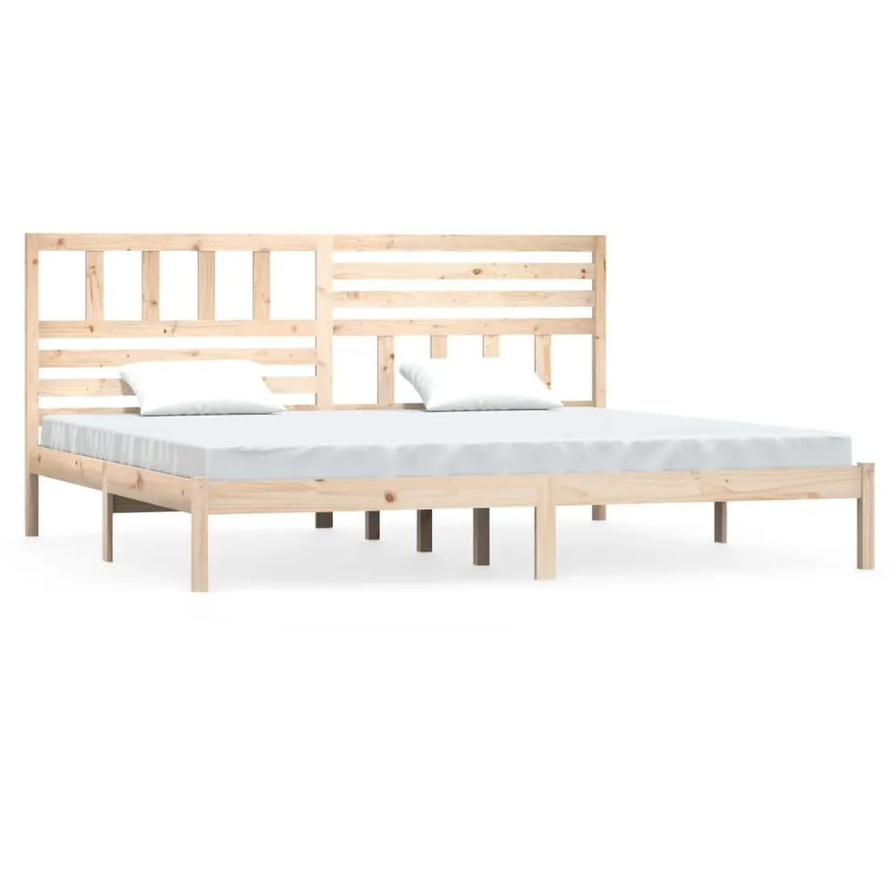 Estrutura de cama 200x200 cm madeira de pinho maciç