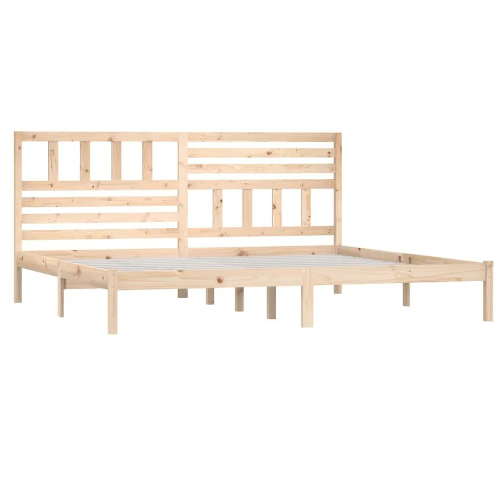 Estrutura de cama 200x200 cm madeira de pinho maciç