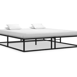 Estrutura de cama 200x200 cm metálico preto