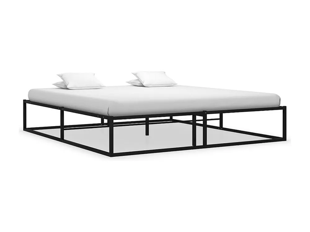 Estrutura de cama 200x200 cm metálico preto