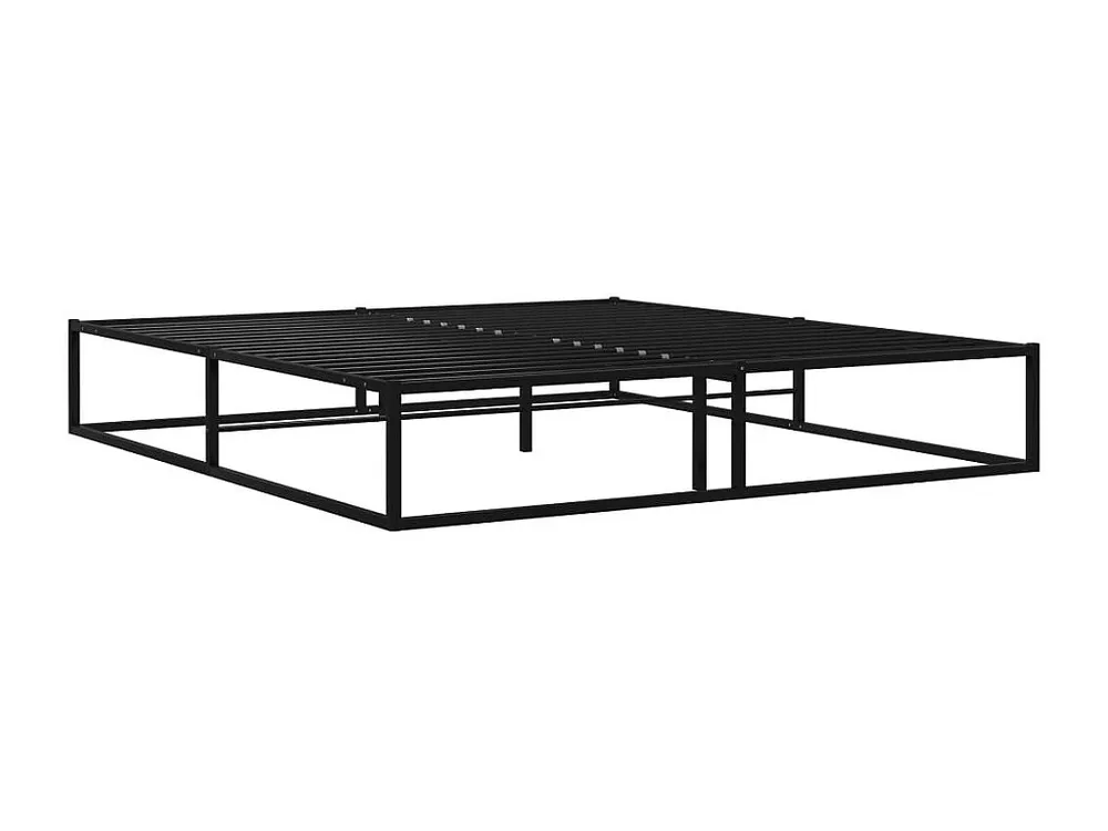 Estrutura de cama 200x200 cm metálico preto