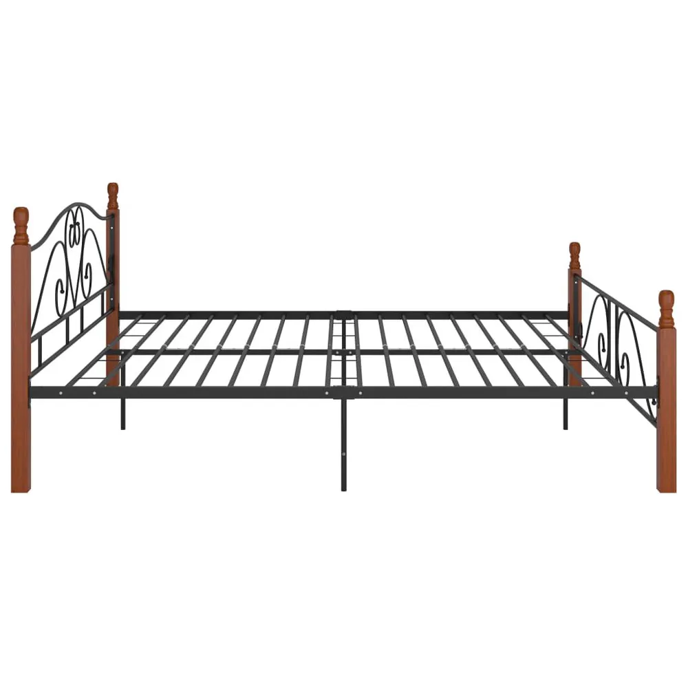 Estrutura de cama 200x200 cm metálico preto