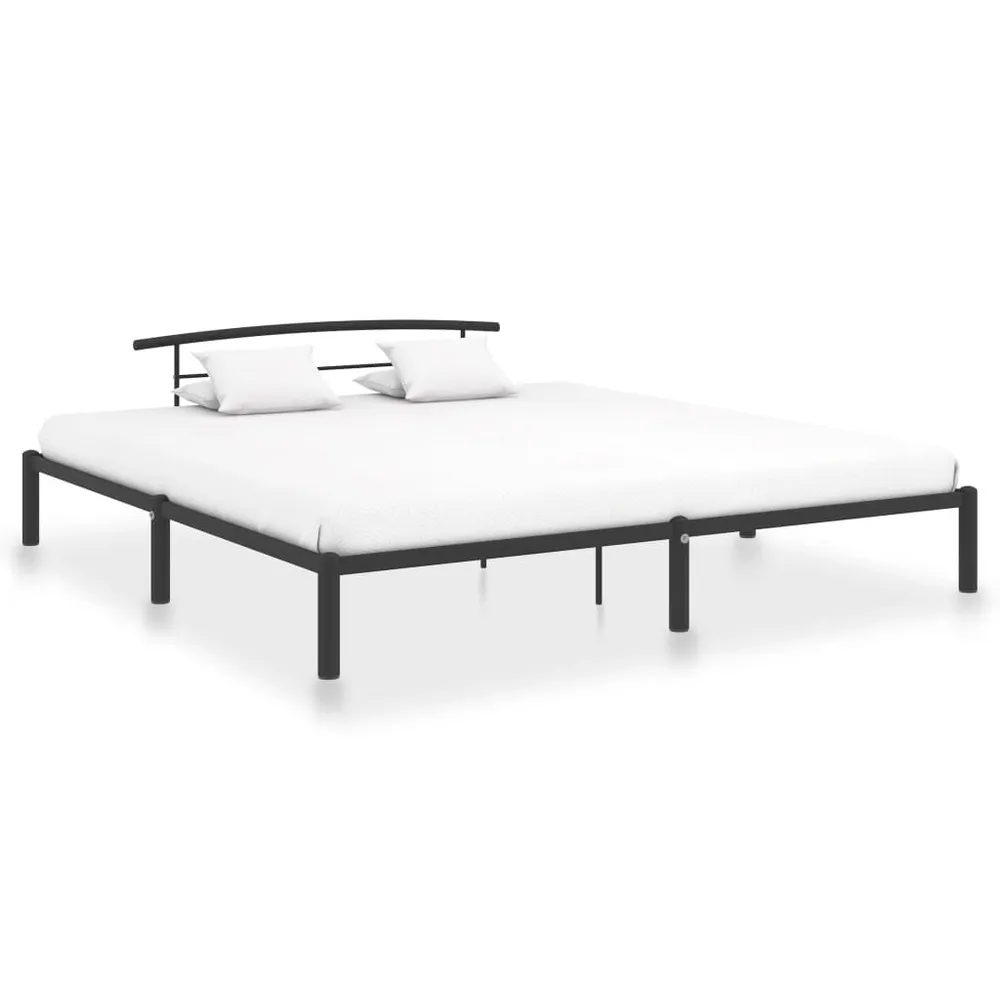Estrutura de cama 200x200 cm metálico preto