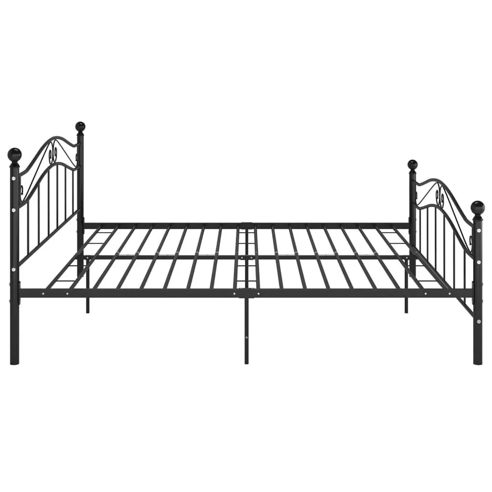 Estrutura de cama 200x200 cm metálico preto