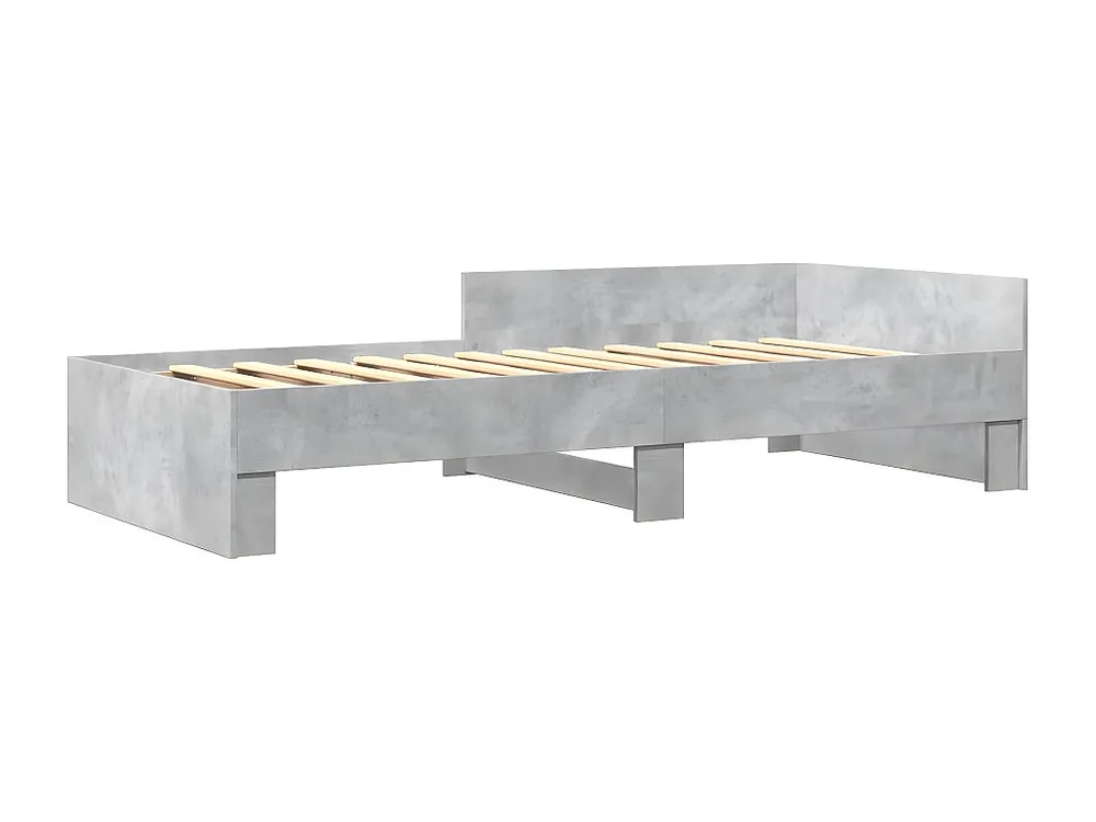 Estrutura de cama 75x190 cm derivados de madeira cinza cimento