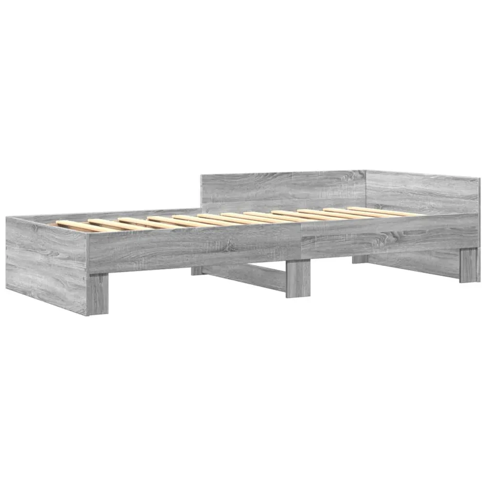Estrutura cama 75x190 cm derivados de madeira cinzento sonoma