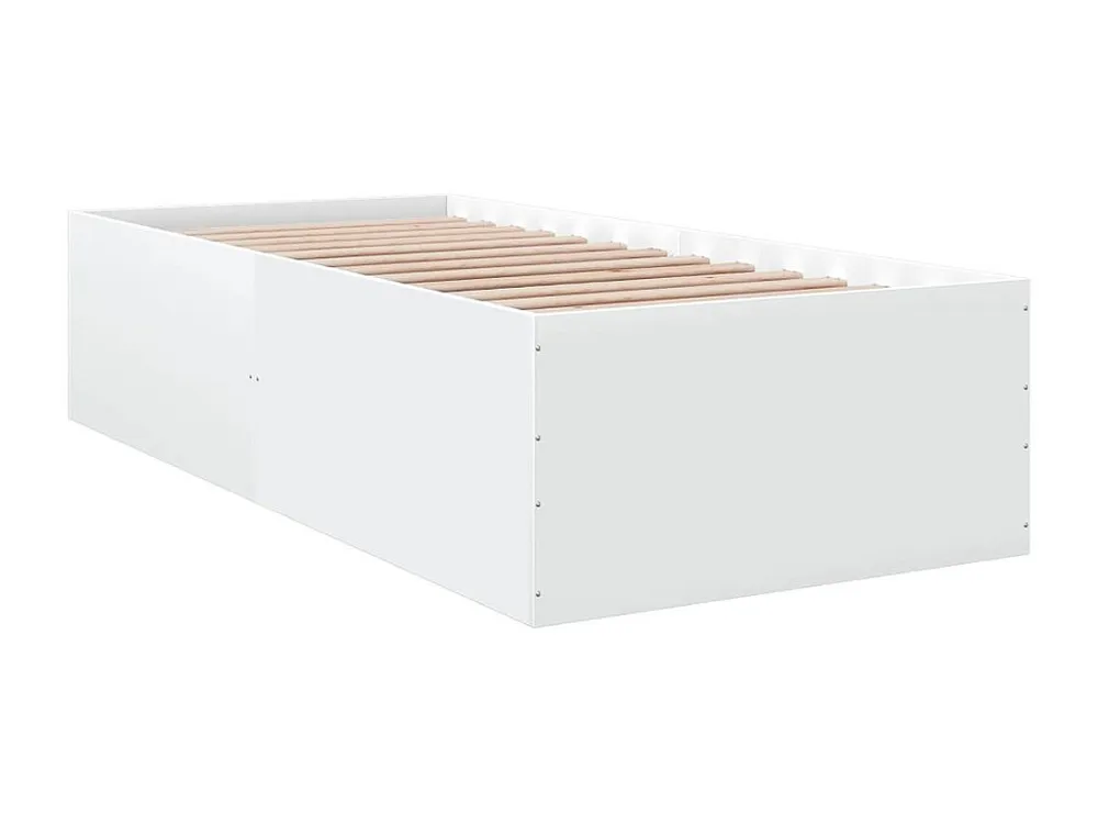 Estrutura de cama 90x190 cm derivados de madeira branco