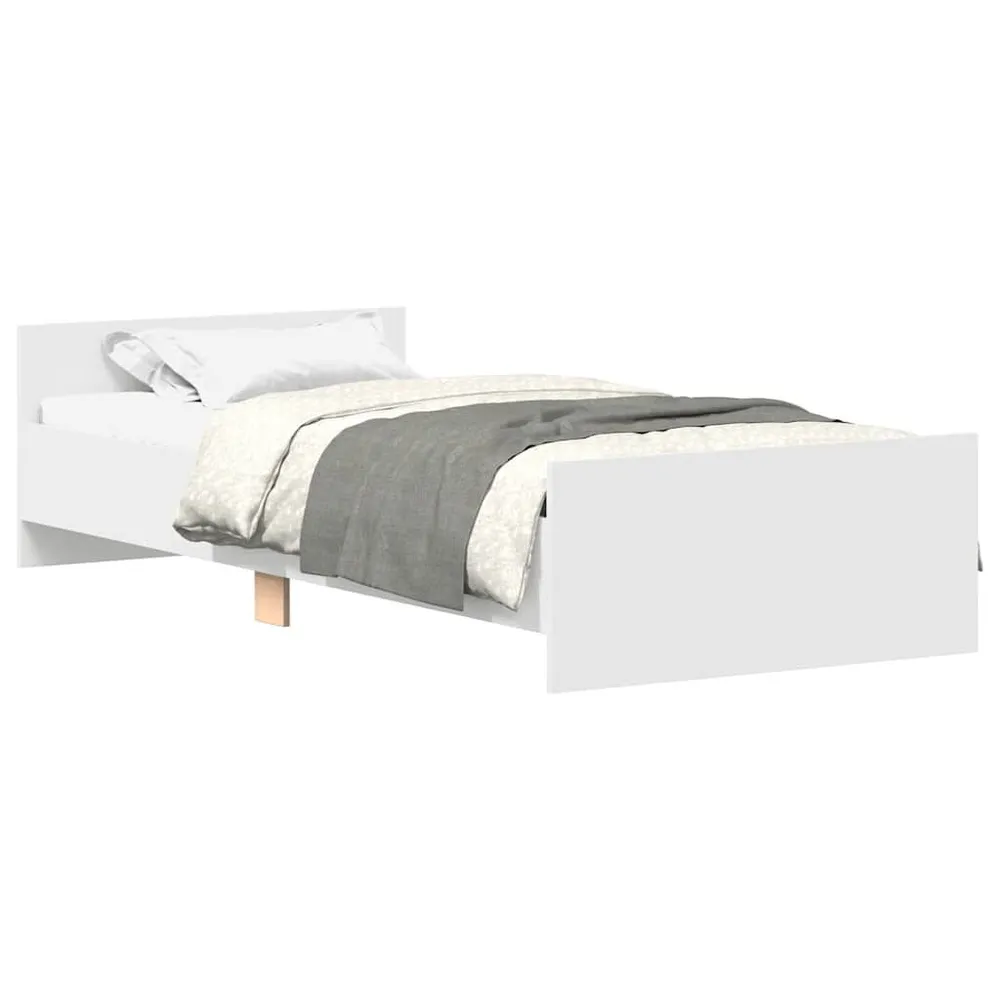 Estrutura de cama 90x190 cm derivados de madeira branco