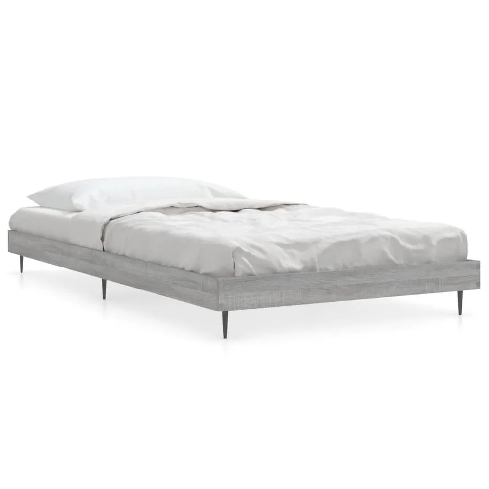 Estrutura cama 90x190 cm derivados de madeira cinzento sonoma