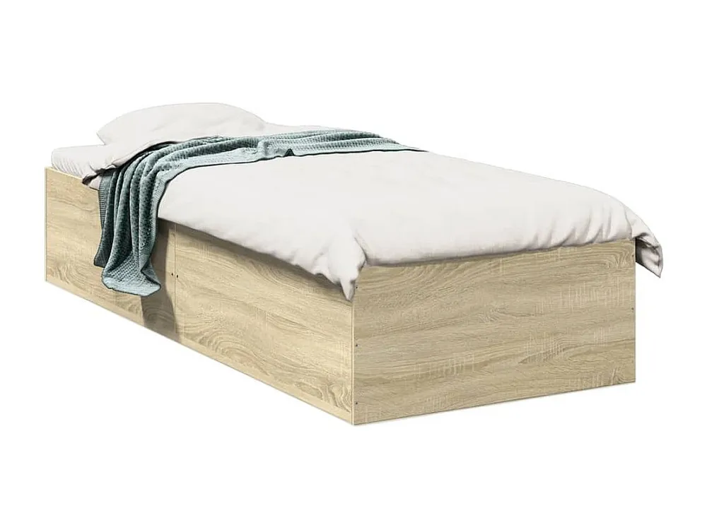 Estrutura de cama 90x190cm derivados de madeira carvalho sonoma