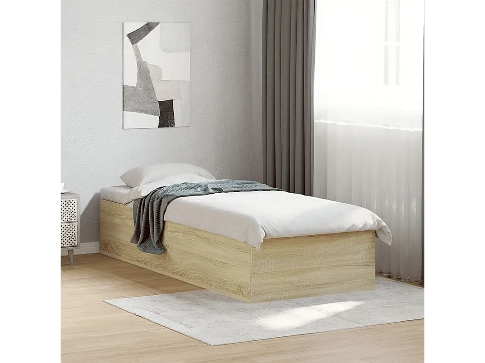 Estrutura de cama 90x190cm derivados de madeira carvalho sonoma