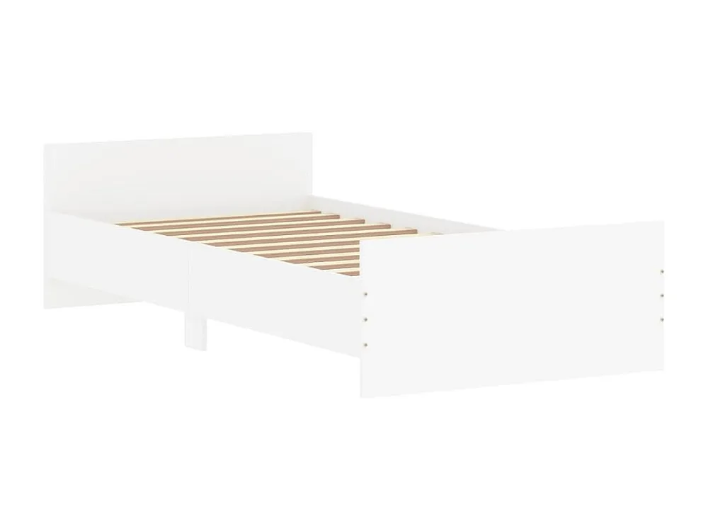 Estrutura de cama 90x200 cm derivados de madeira branco