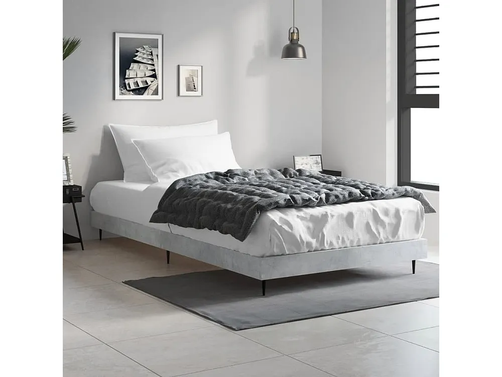 Estrutura de cama 90x200 cm derivados de madeira cinza sonoma