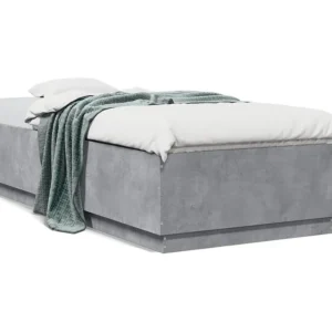 Estrutura de cama 90x200 cm derivados de madeira cinza sonoma