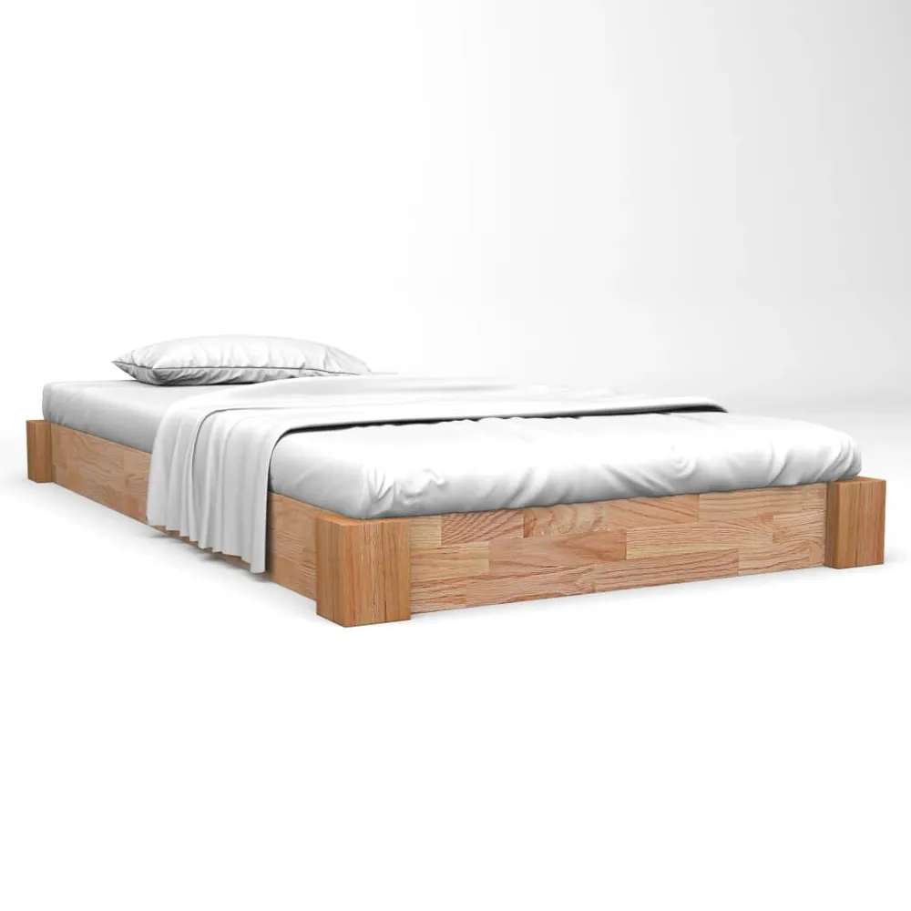 Estrutura de cama 90x200 cm madeira carvalho maciç