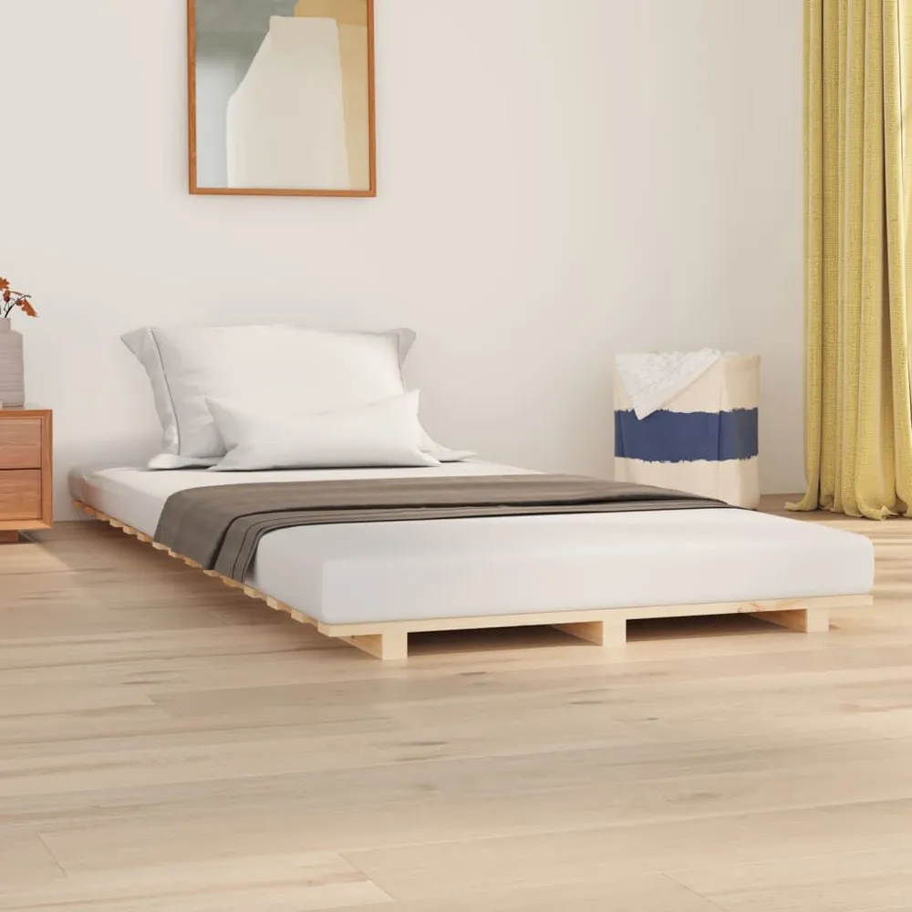 Estrutura de cama 90x200 cm madeira de pinho maciç
