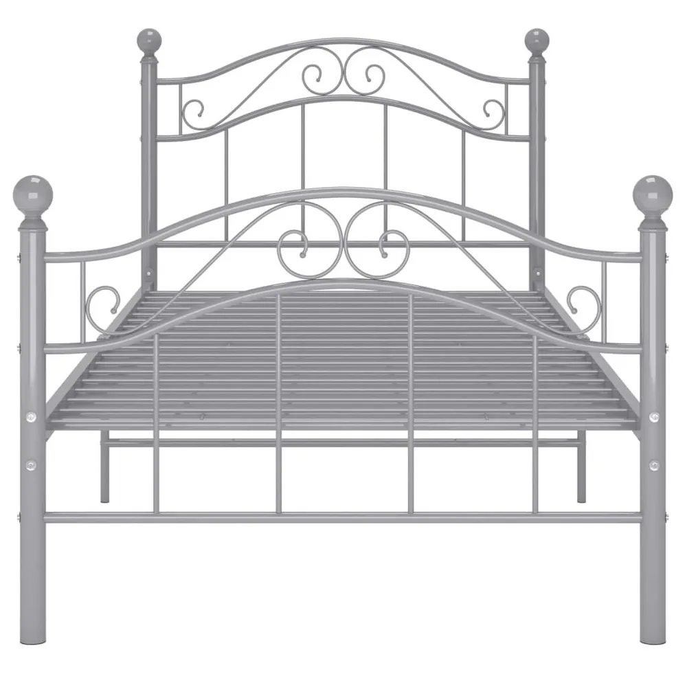 Estrutura de cama 90x200 cm metálico cinzento