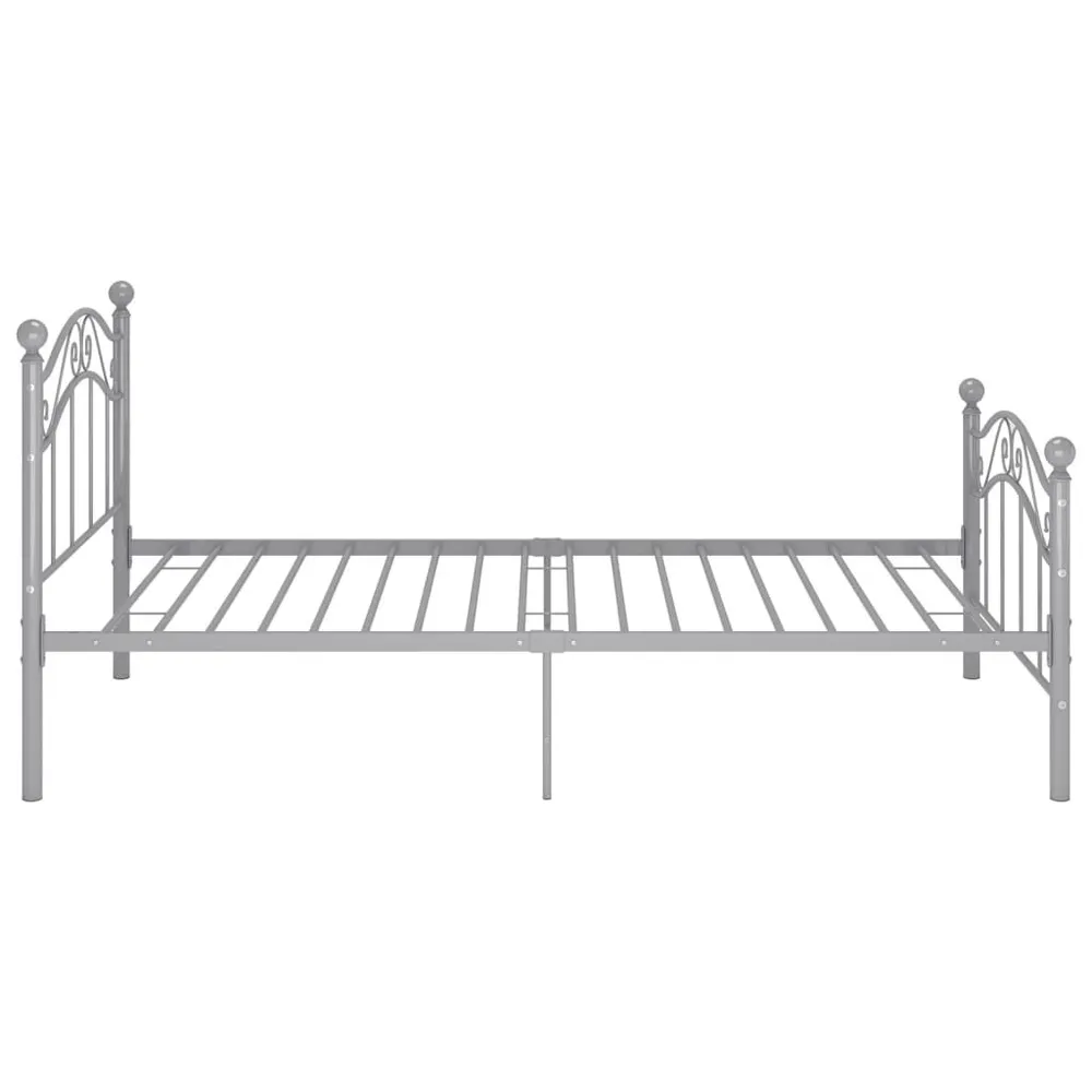 Estrutura de cama 90x200 cm metálico cinzento