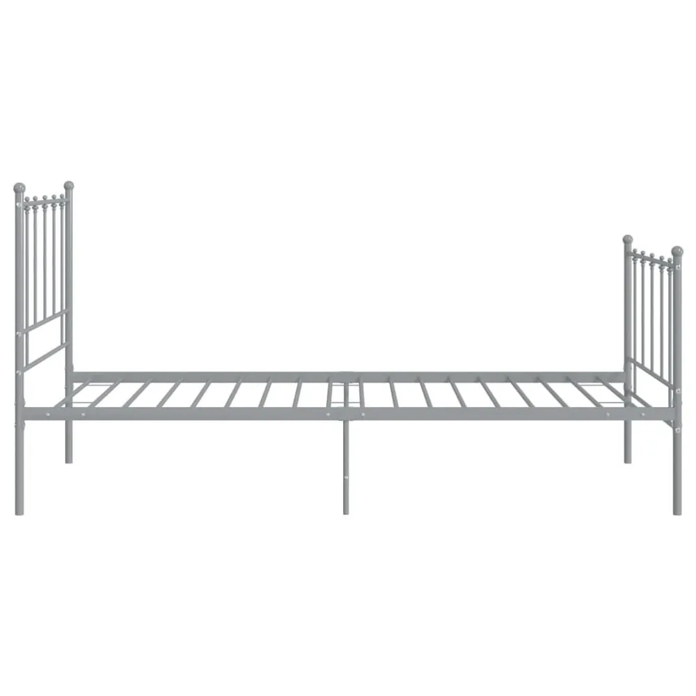 Estrutura de cama 90x200 cm metálico cinzento
