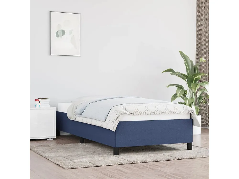 Estrutura de cama 90x200 cm tecido azul