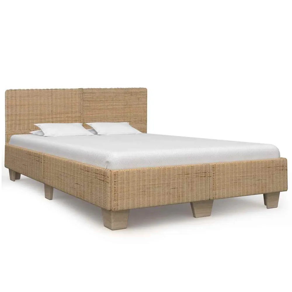 Estrutura de cama artesanal em vime integral 140x200 cm